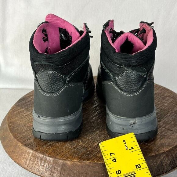 Wolverine Boots Womens 7.5M Piper Black Leather Work Safety Steel Toe Lace Up - Picture 5 of 14